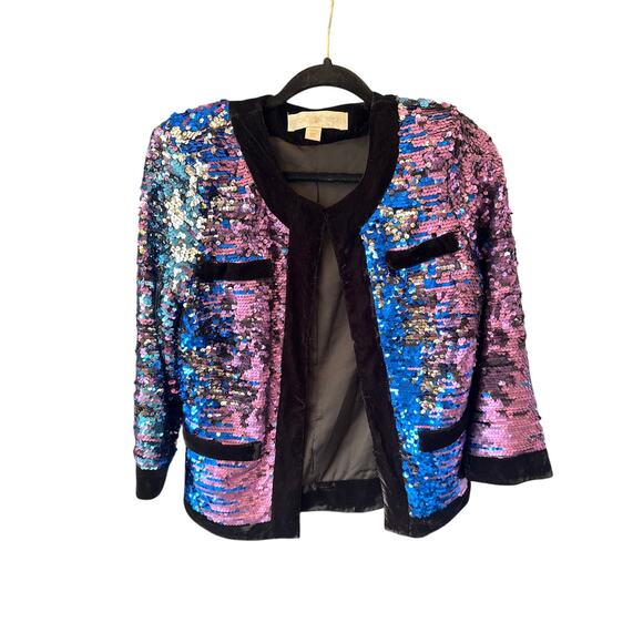 Boston Proper Vintage Sequin Mermaid Jacket sz S - Picture 2 of 9